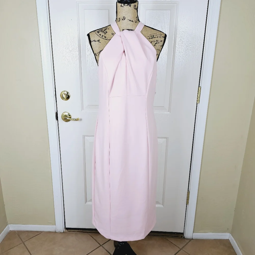 Julia Jordan Women's Sleeveless Knot Neck Sheath Dress - Picture 1 of 14